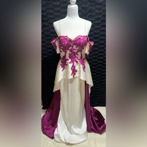 Dress for Mona Lesa boutique dark purple & white color size 42 (medium)